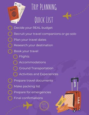 Dayvee Sutton's Trip Planning Quick List
